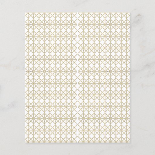 ein geometrisches Muster aus weiß und gold Flyer (Vorne)