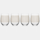 ein geometrisches Muster aus weiß und gold Weinglas Ohne Stiel (Links)