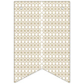 ein geometrisches Muster aus weiß und gold Wimpelkette (Erste Fahne)