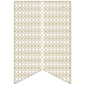 ein geometrisches Muster aus weiß und gold Wimpelkette (Dritte Fahne)