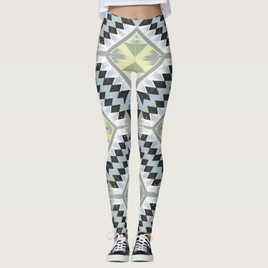 ein geometrisches Muster Leggings (Vorderseite)
