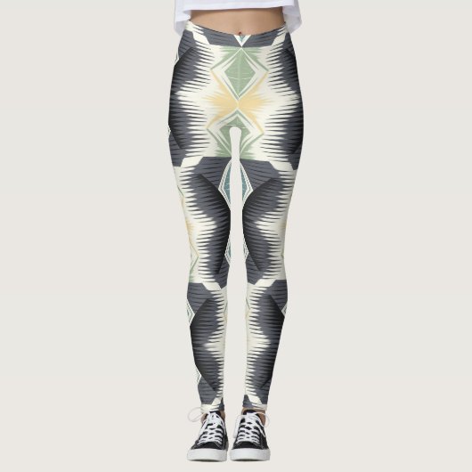 ein geometrisches Muster Leggings (Vorderseite)