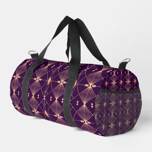 Ein geometrisches Muster mit Diamantformen Duffle Bag (Rechte Ecke)