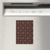 Ein geometrisches Muster mit goldenen Diamantforme Magnet (In Situ (Geschirrspüler))