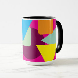 Ein geometrisches Retro-Design Tasse