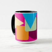 Ein geometrisches Retro-Design Tasse (Vorderseite Links)