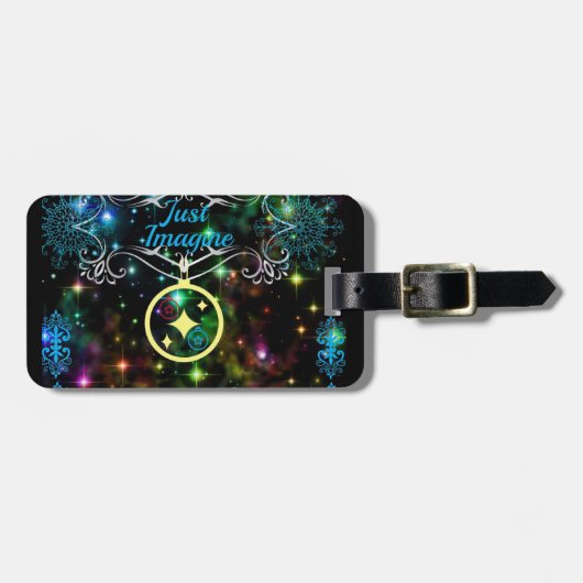 Ein Gepäckanhänger. Gepäckanhänger (Vorderseite horizontal)