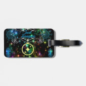 Ein Gepäckanhänger. Gepäckanhänger (Rückseite horizontal)