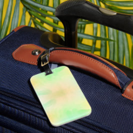 Ein Gepäckanhänger mit einem Farbverlauf in Grün