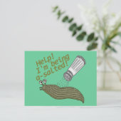 Ein gesalzener Pun Funny Animal Joke Postkarte (Stehend Vorderseite)