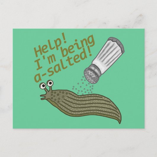 Ein gesalzener Pun Funny Animal Joke Postkarte (Vorderseite)