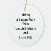 Ein Geschäft machend, wachsen Sie nimmt Eingeweide Keramikornament (Links)