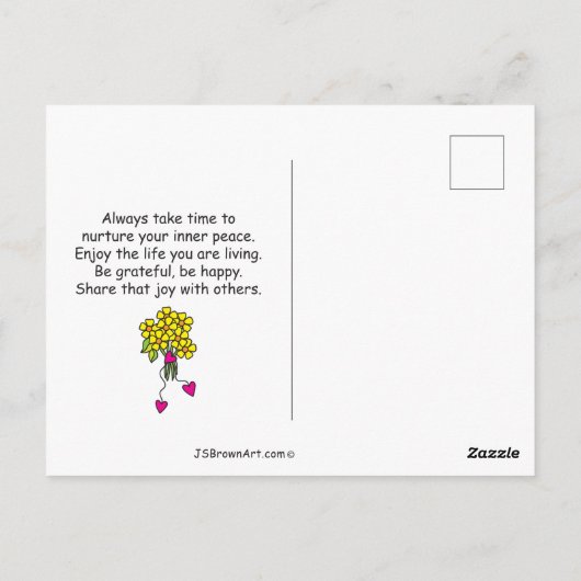 Ein geschäftiges Leben_ Postkarte (Rückseite)