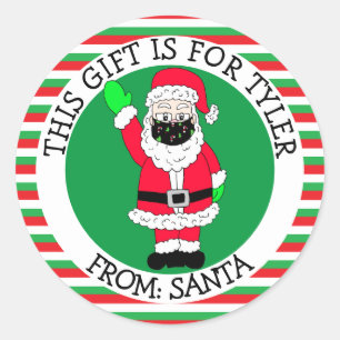 Ein Geschenk für bis und vom Weihnachtsgeschenk-T Runder Aufkleber
