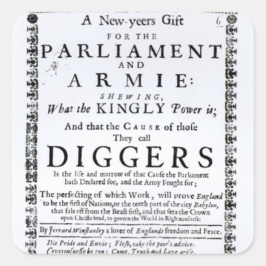 Ein Geschenk für das neue Jahr Quadratischer Aufkleber (Vorderseite)