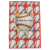 Ein Geschenk für dich Baseball Mittlere Geschenktüte (Vorderseite)