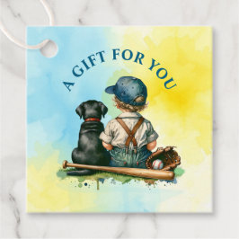 Ein Geschenk für dich | Baseball Themed Baby Dusch Geschenkanhänger