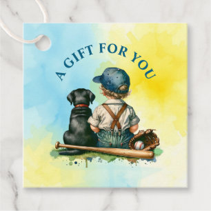 Ein Geschenk für dich Baseball Themed Baby Dusch Geschenkanhänger