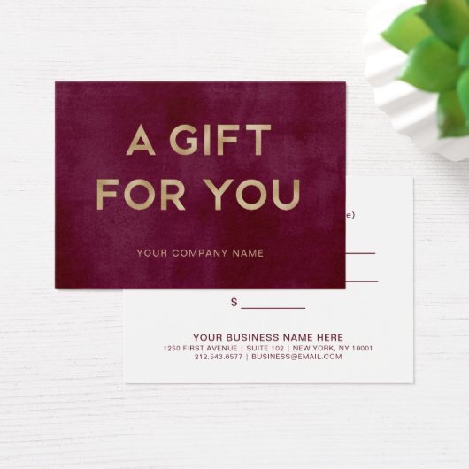 Ein Geschenk für dich | Burgundy Gold-Geschenkguts (Schreibtisch)