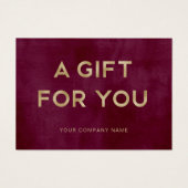 Ein Geschenk für dich | Burgundy Gold-Geschenkguts (Vorderseite)