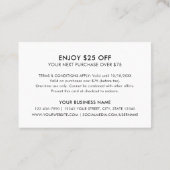 Ein Geschenk für dich Einkaufen Benutzerdefinierte Visitenkarte (Rückseite)