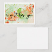 Ein Geschenk für dich Mitteilungskarte (Vorne/Hinten)