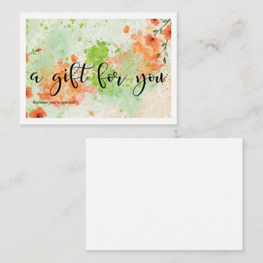 Ein Geschenk für dich Mitteilungskarte (Vorne/Hinten)