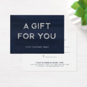 Ein Geschenk für dich | Navy Blue Silver Gift Cert (Schreibtisch)