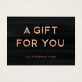 Ein Geschenk für dich | Rose Gold Black Gift Certi (Vorderseite)