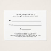 Ein Geschenk für dich | Rose Gold Black Gift Certi (Rückseite)