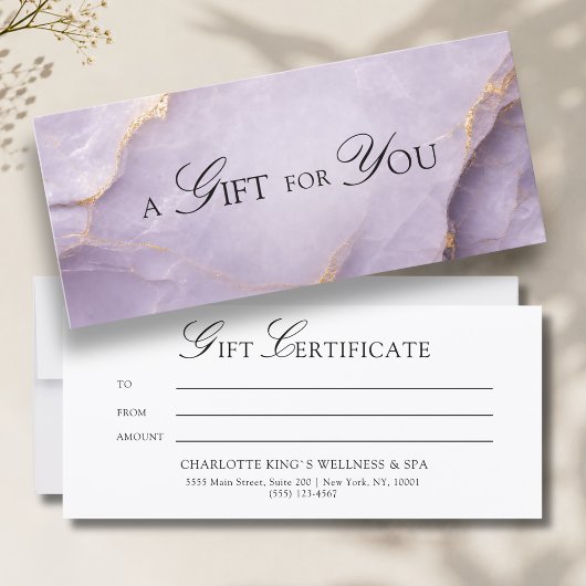 Ein Geschenk für dich! Violett Gold Marmor