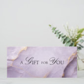 Ein Geschenk für dich! Violett Gold Marmor (Stehend Vorderseite)