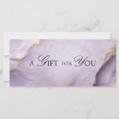 Ein Geschenk für dich! Violett Gold Marmor (Vorderseite)