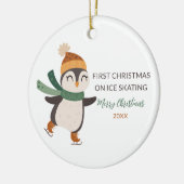 Ein Geschenk für Eis-Skaten-Liebhaber Keramik Ornament (Links)