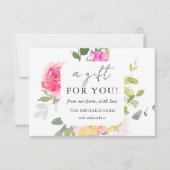 Ein Geschenk für Ihr Blumengeschenk (Vorderseite)