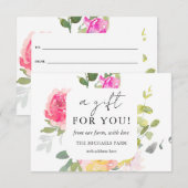 Ein Geschenk für Ihr Blumengeschenk (Vorne/Hinten)