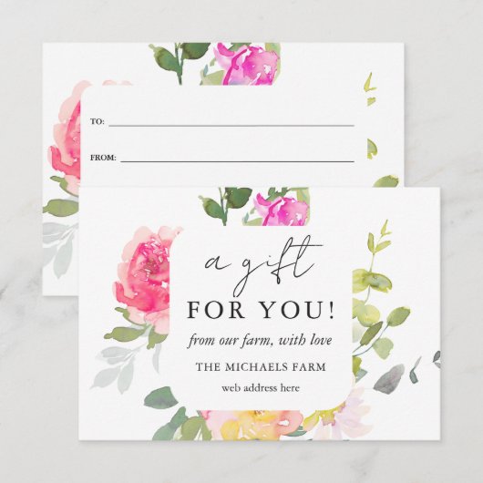 Ein Geschenk für Ihr Blumengeschenk (Vorne/Hinten)