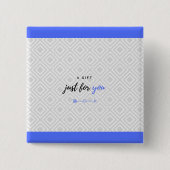 Ein Geschenk für Sie (blaue Version für ihn) Button (Vorderseite)