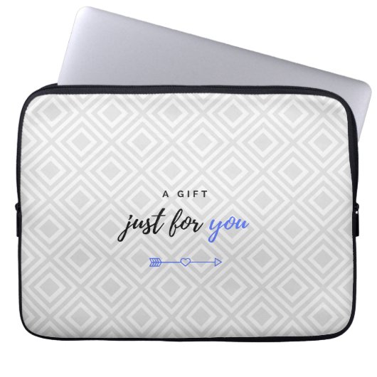 Ein Geschenk für Sie (blaue Version für ihn) Laptopschutzhülle (Vorderseite)