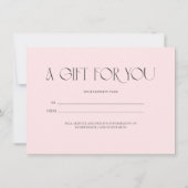 Ein Geschenk für Sie - Geschenkgutschein (Rückseite)