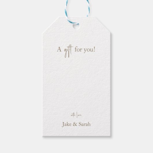 Ein Geschenk für Sie Gold Text Gefallen Geschenkanhänger (Vorderseite)