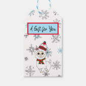 Ein Geschenk für Sie Llama und Schneeflocken Weihn Geschenkanhänger (Vorderseite)