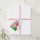 Ein Geschenk für Sie Retro Lady mit Wine Glass Che Geschenkanhänger (Mit Garn)