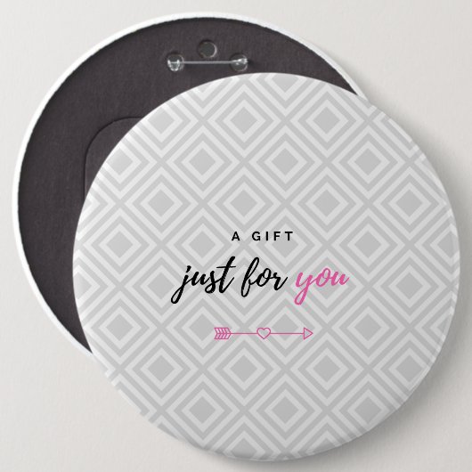 Ein Geschenk für Sie (rosa Version für sie) Button (Vorne & Hinten)