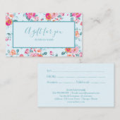 Ein Geschenk für Sie Rosen Blumengeschenkgutschein Visitenkarte (Vorne/Hinten)