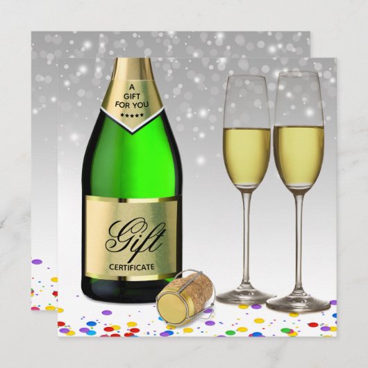 Ein Geschenk für Sie Sparkling Weinflasche Geschen (Vorne/Hinten)