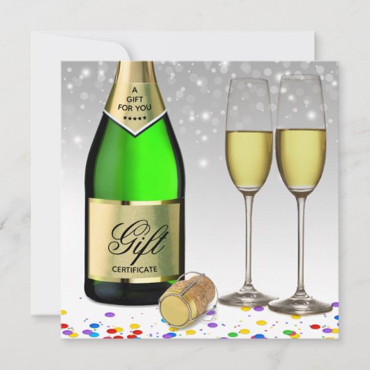 Ein Geschenk für Sie Sparkling Weinflasche Geschen (Vorderseite)