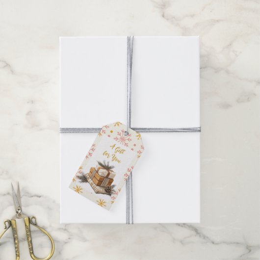 Ein Geschenk für Sie warme Ferien Farben Geschenkanhänger (Mit Garn)