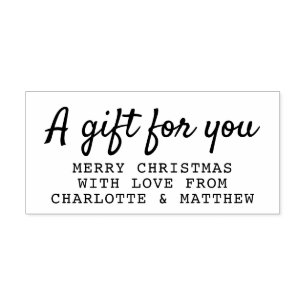 Ein Geschenk für Sie Weihnachten personalisiert Gummistempel