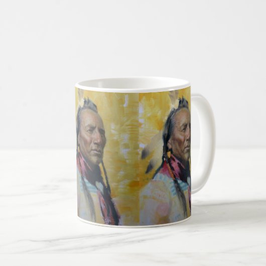 Ein Geschenk hinter Kaffee-Tasse Kaffeetasse (VorderseiteRechts)